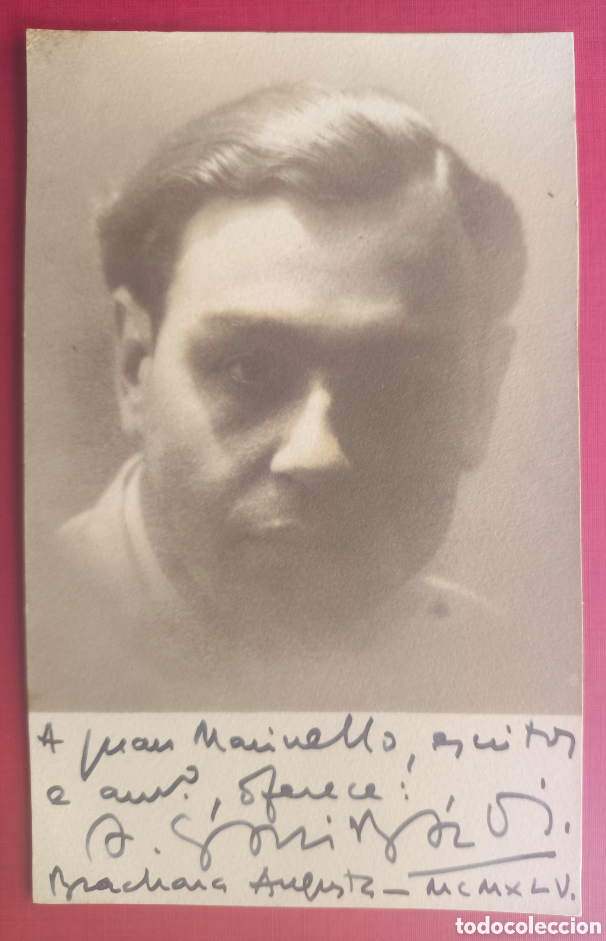 Postales: JUAN MARINELLO INTELECTUAL CUBANO POSTAL DEDICADA 1945