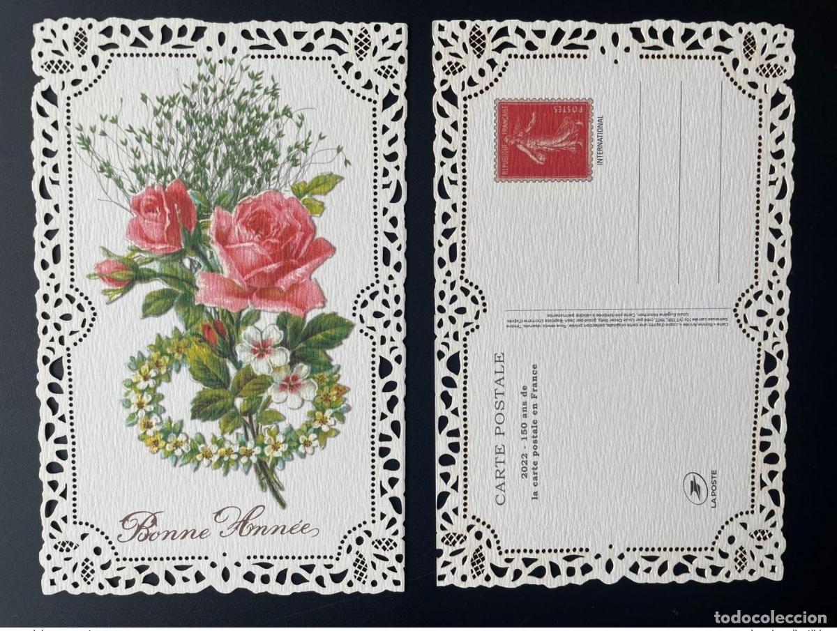 Postcards: Tarjeta postal de 150 a&ntilde;os Francia 2022 para todo el sal&oacute;n Philex Sower Cameo Roty Fleurs