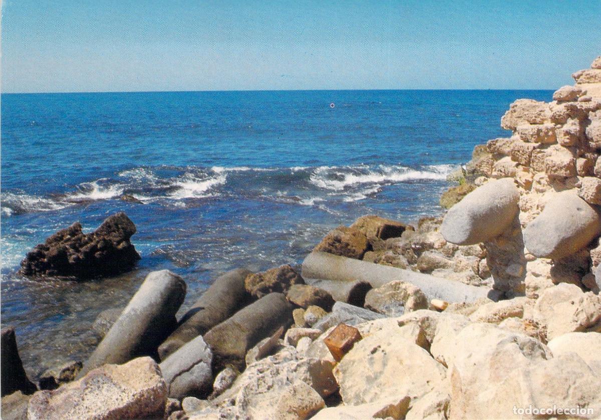 Postales: Postal de las ruinas romanas de Cesarea en la costa mediterr&aacute;nea