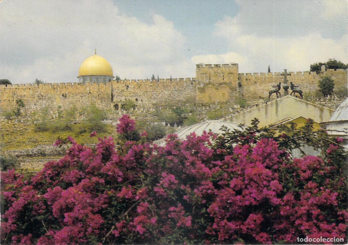 Postales: Postal de Jerusal&eacute;n con vista a la C&uacute;pula de la Roca