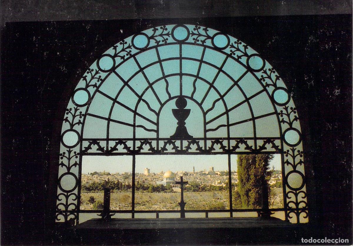 Postales: Postal de la vista de Jerusal&eacute;n desde la Iglesia de Dominus Flevit
