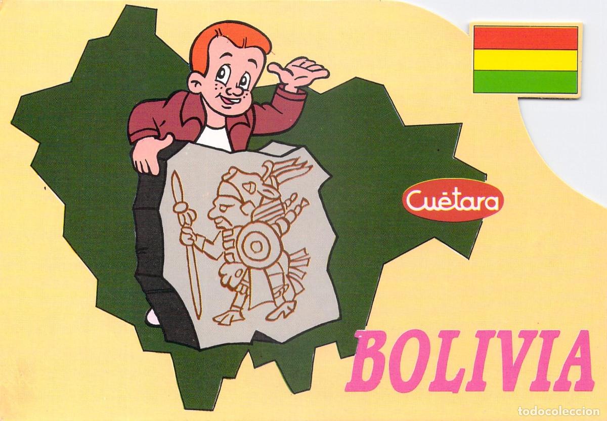 Postales: Postal educativa de Bolivia con datos geogr&aacute;ficos y culturales