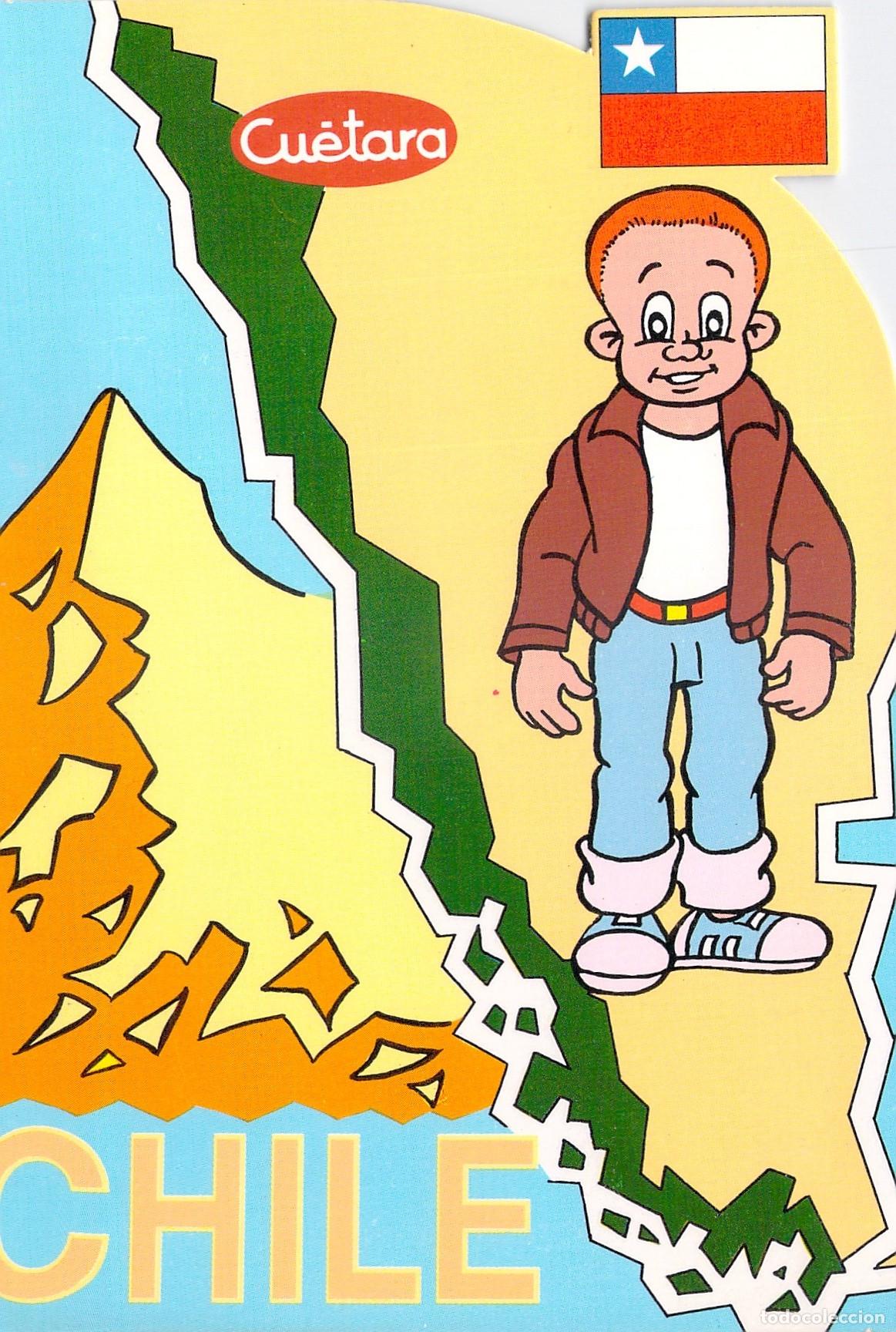 Postales: Postal de Chile con personaje animado