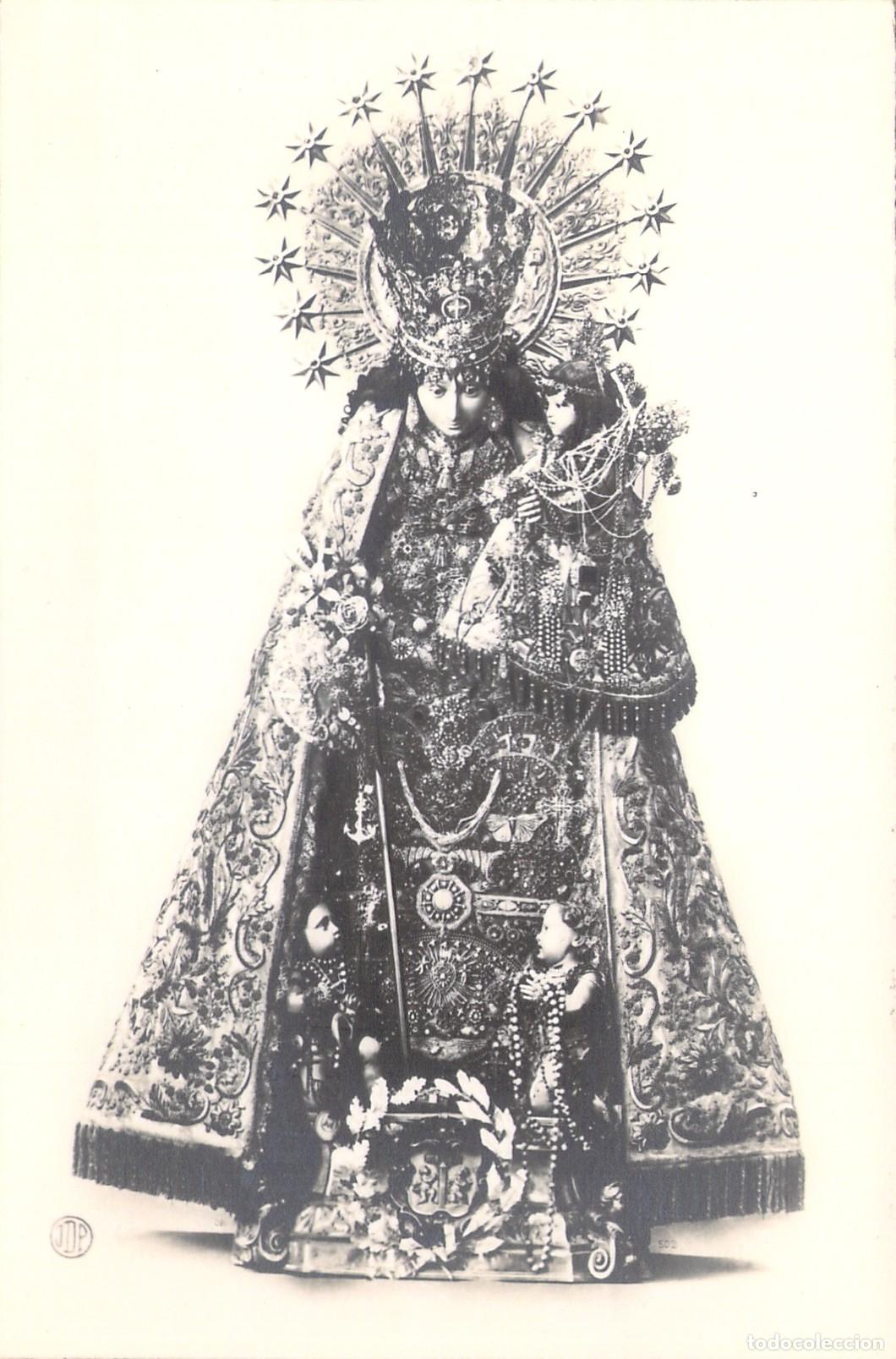 Postales: Postal con imagen de la Virgen del Carmen vestida con manto
