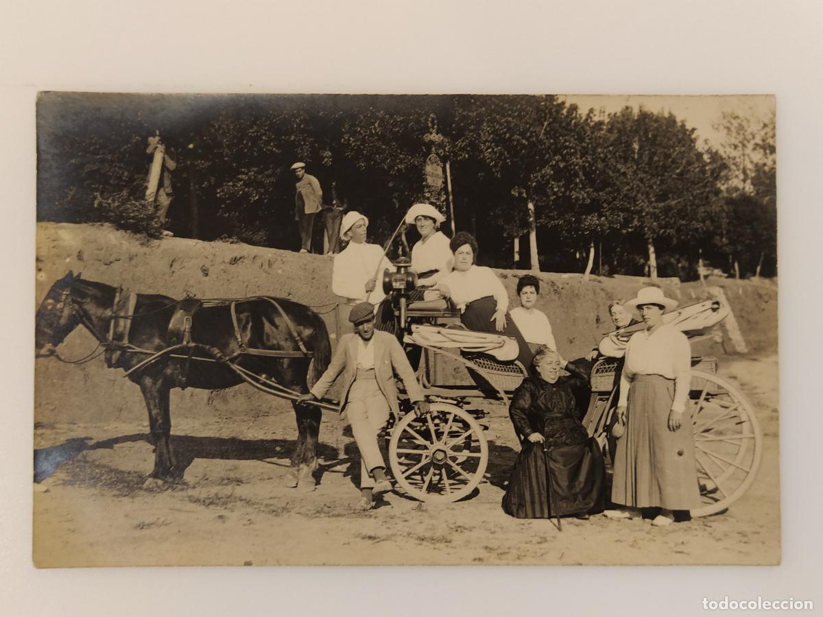 Postales: CARROZA DE CABALLOS - LUGAR SIN IDENTIFICAR - FOTOGRAFICA - POSTAL ANTIGUA -(116.687)