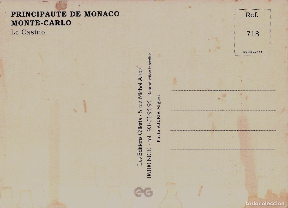 Postales: Postal del Casino de Montecarlo M&oacute;naco - Foto 2