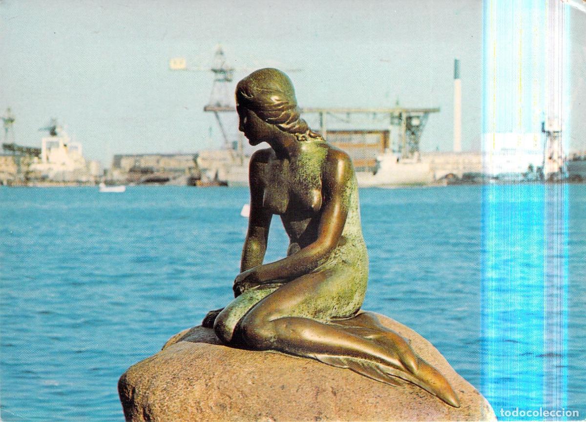 Postales: Postal de la Estatua de la Sirenita en Langelinie, Copenhague