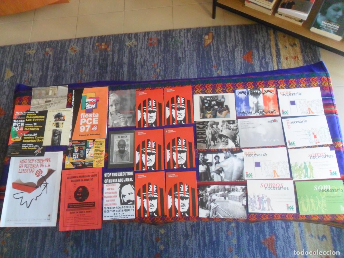 Postales: 31 ITEMS FIESTA PCE 97 98 ACNUR AMNIST&Iacute;A INTERNACIONAL PINOCHET GREENPEACE IU IZQUIERDA UNIDA 2000