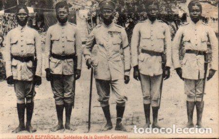 Postales: POSTAL PV03119: Soldados de la Guardia Colonial, Guinea Espa&ntilde;ola