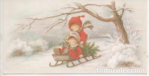 Postais: Navidad E04807: Tarjeta Navide&ntilde;a ni&ntilde;os en trineo - Varios