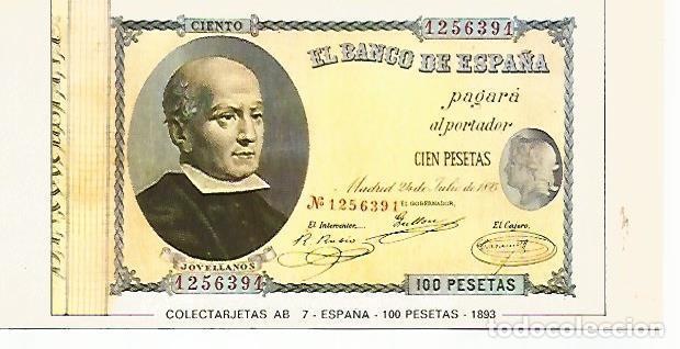 Postkarten: POSTAL 18161: 100 pesetas de Espa&ntilde;a 1893 - Varios
