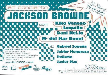 Postkarten: POSTAL A5617: Concierto Jackson Browne en La Paloma de Barcelona