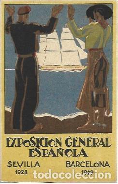 Postales: POSTAL A5542: Exposicion General Espa&ntilde;ola. Barcelona y Sevilla