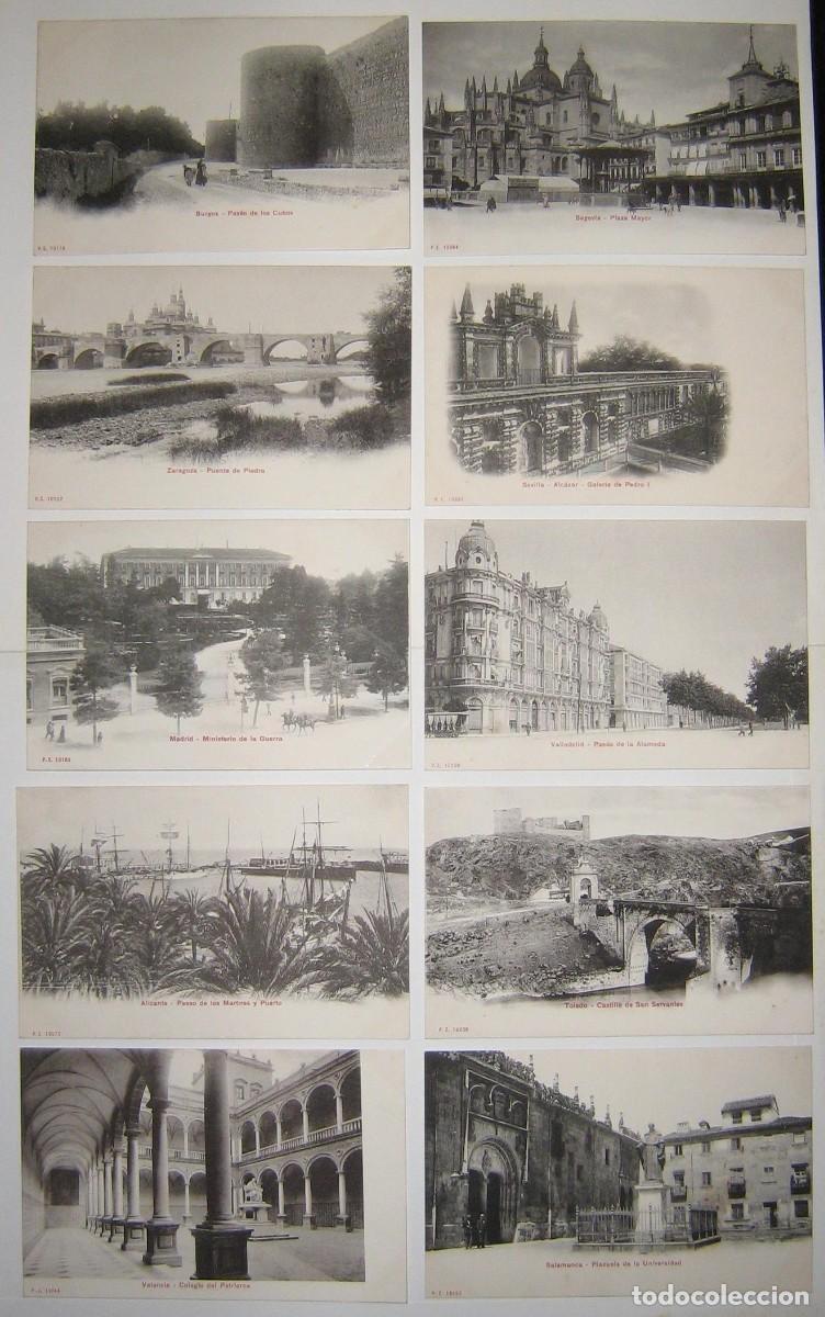 Postais: LOTE 10 POSTALES ANTIGUAS DE CIUDADES ESPA&Ntilde;OLAS. SIN CIRCULAR NI DIVIDIR.