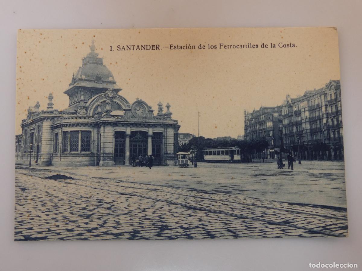 Cartoline: ANTIGUA TARJETA POSTAL - SANTANDER - ESTACION DE FERROCARRILES DE LA COSTA -- REF:T32