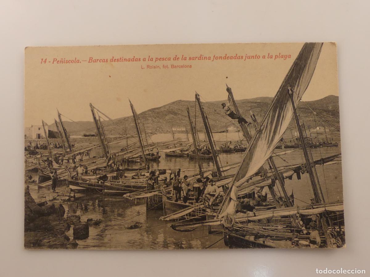 Cartes Postales: ANTIGUA TARJETA POSTAL - PE&Ntilde;ISCOLA BARCAS DE PESCA -- REF: T71