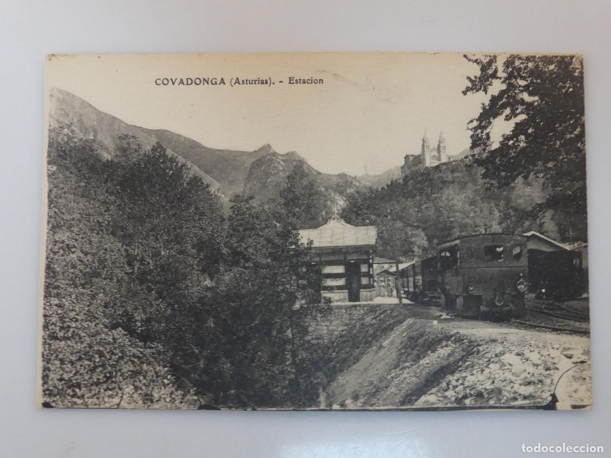 Cartoline: ANTIGUA TARJETA POSTAL - COVADONGA - ESTACION -- REF:T34