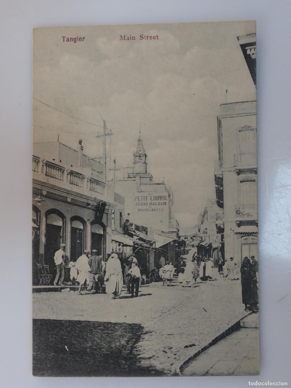 Cartoline: ANTIGUA TARJETA POSTAL - TANGER MAIN STREET -- REF:T49