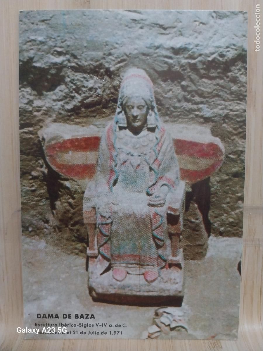Postales: DAMA DE BAZA TARJETA TAMA&Ntilde;O POSTAL DORSO ESCRITO
