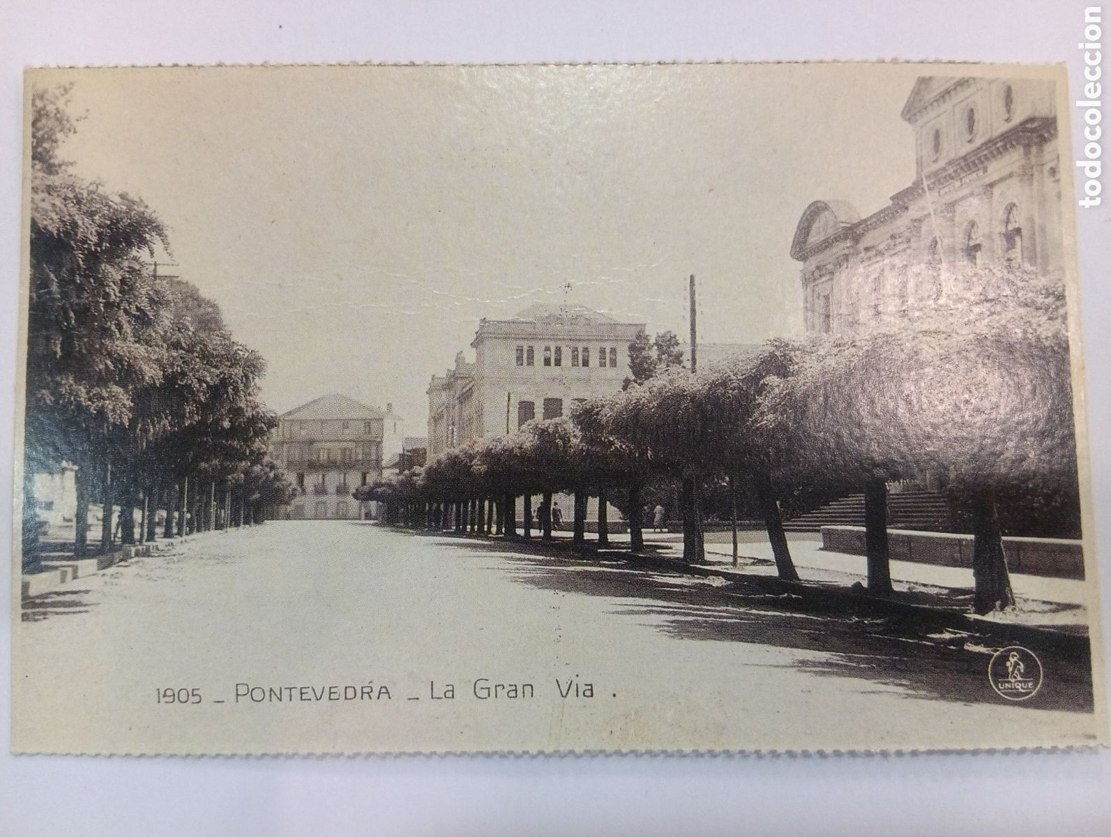 Postales: Tarjeta postal. El progreso. Pontevedra. La Gran V&iacute;a
