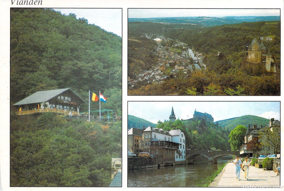 Postales: Postal de Vianden con Castillo y Paisaje