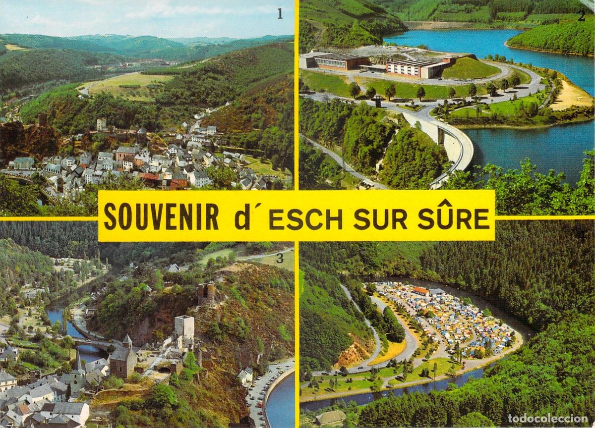 Postales: Postal de vistas m&uacute;ltiples de Esch-sur-S&ucirc;re Luxemburgo