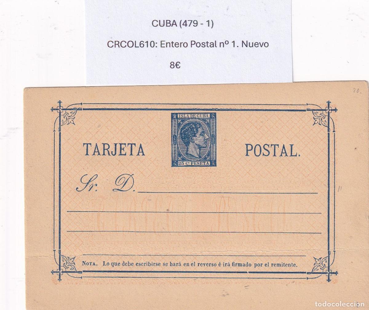 Cartes Postales: CRCOL610 CUBA ENTERO POSTAL N&ordm; 1 (VER DESCRIPCION EN FOTO