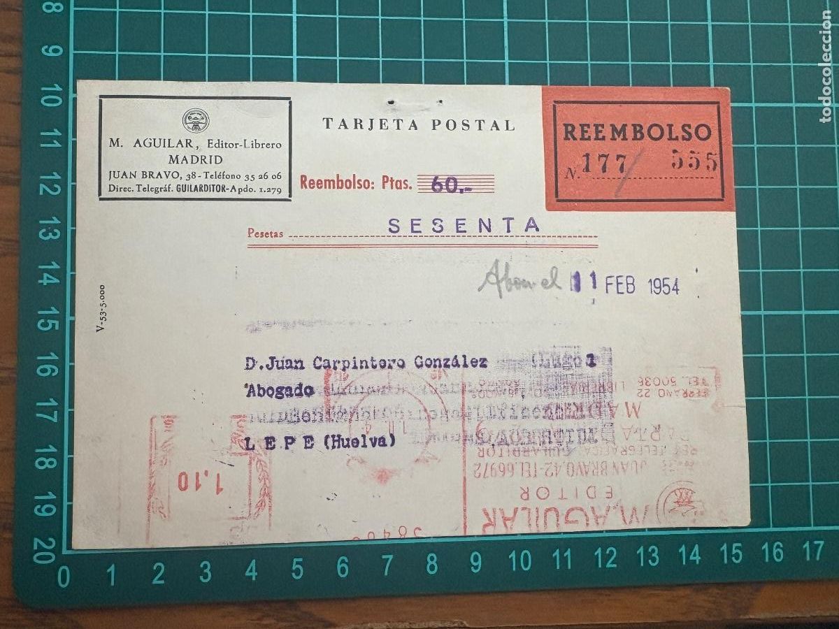 Postales: B2. (12) TARJETA POSTAL 1954 - Foto 1