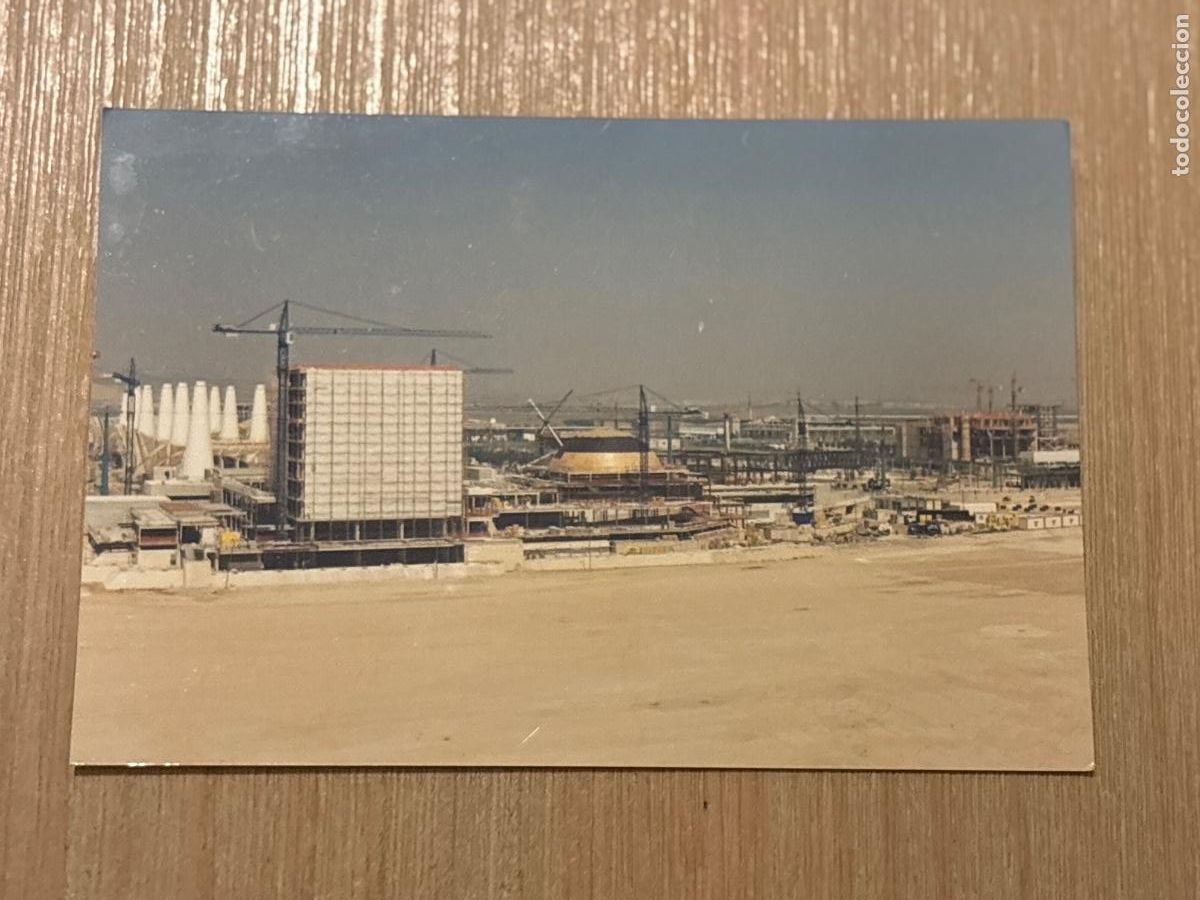 Postales: B2. (15) FOTOGRAF&Iacute;A ORIGINAL EXPO 92 SEVILLA CONSTRUCCI&Oacute;N