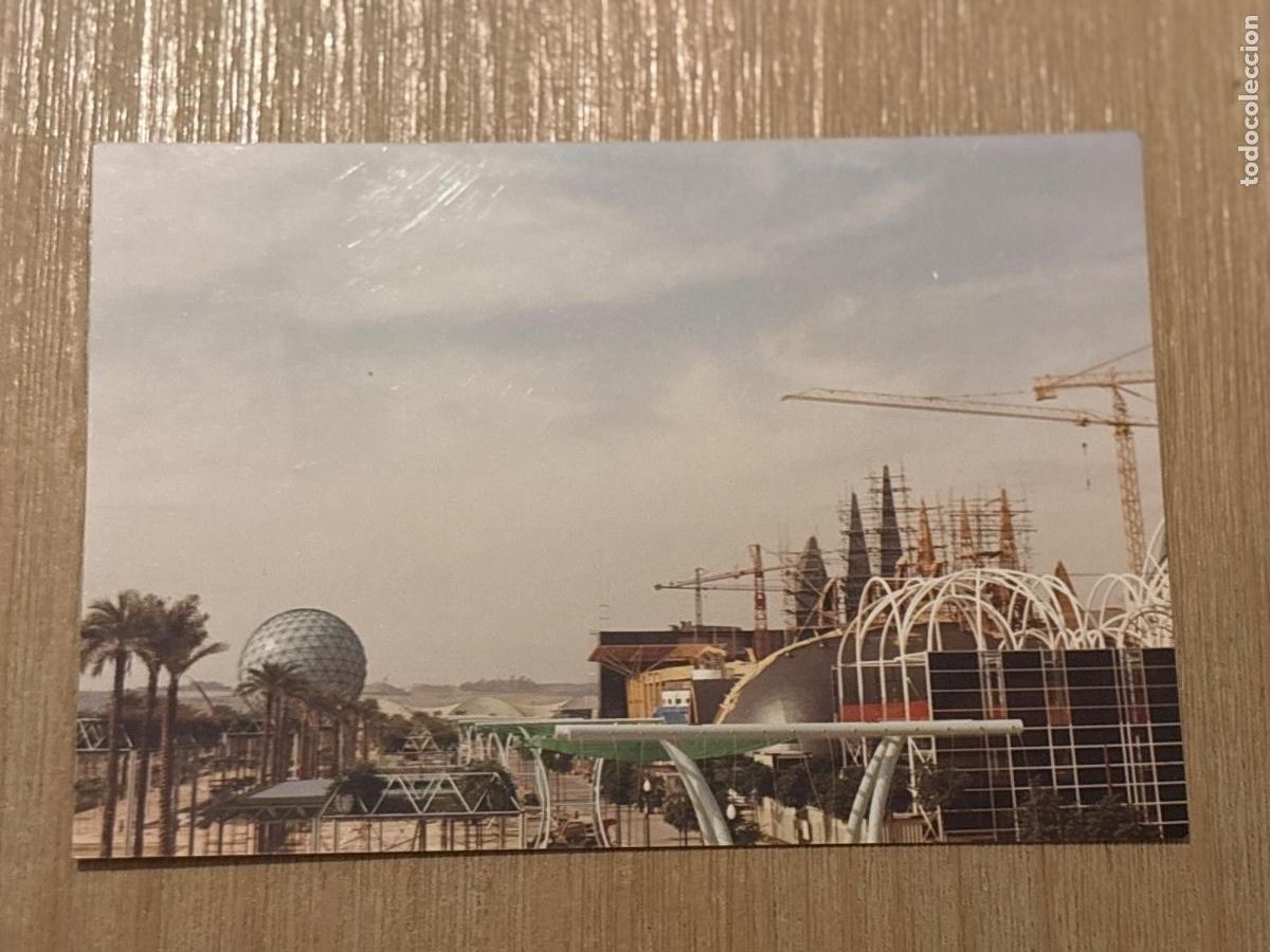 Postales: B2. (15) FOTOGRAF&Iacute;A ORIGINAL EXPO 92 SEVILLA CONSTRUCCI&Oacute;N