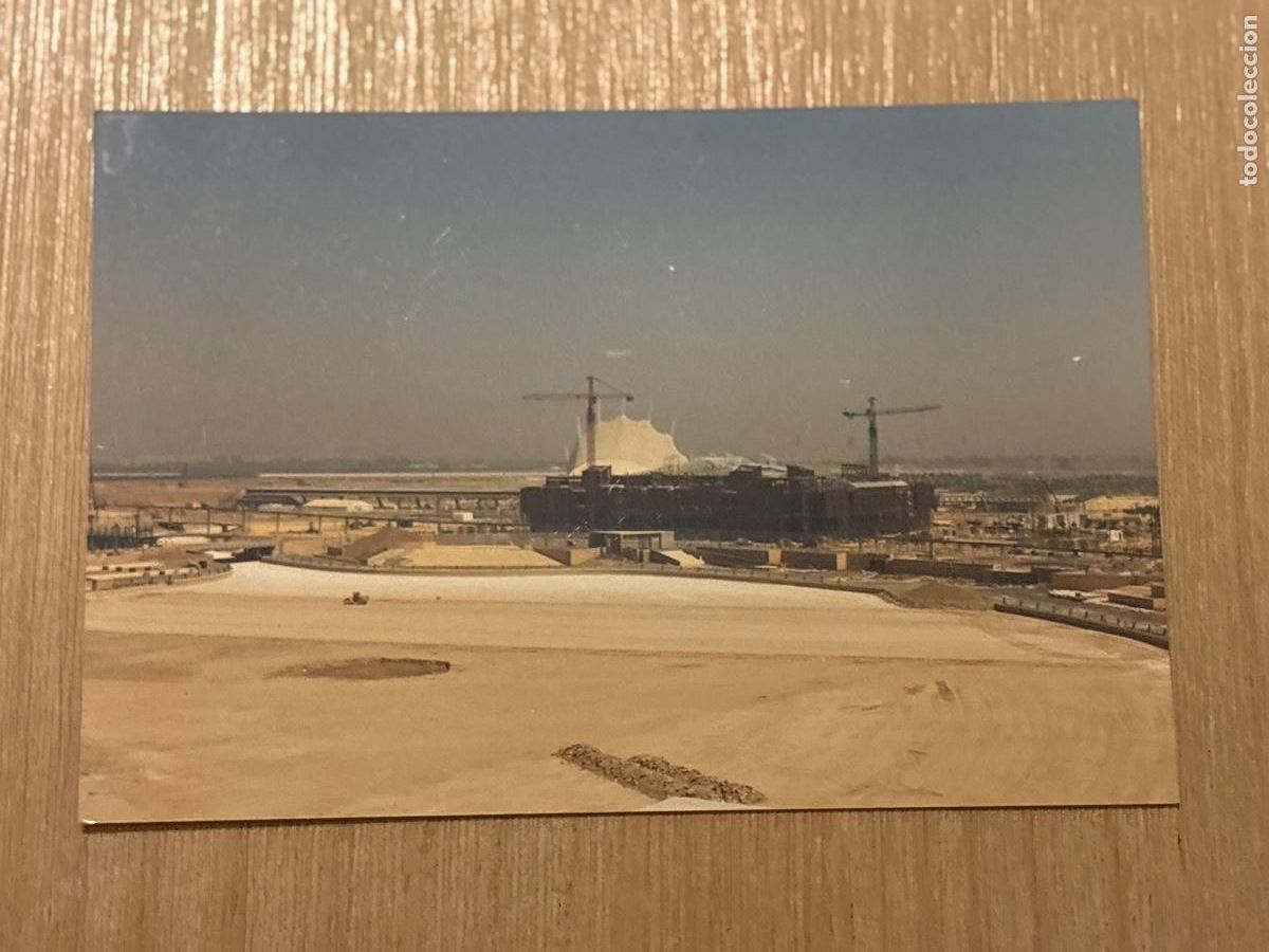 Postales: B2. (15) FOTOGRAF&Iacute;A ORIGINAL EXPO 92 SEVILLA CONSTRUCCI&Oacute;N