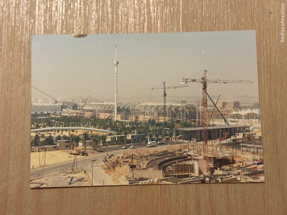 Postales: B2. (15) FOTOGRAF&Iacute;A ORIGINAL EXPO 92 SEVILLA CONSTRUCCI&Oacute;N