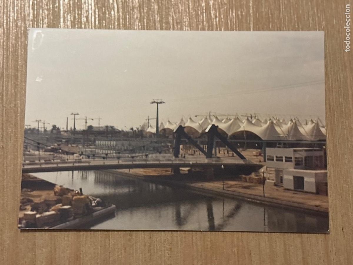 Postales: B2. (15) FOTOGRAF&Iacute;A ORIGINAL EXPO 92 SEVILLA CONSTRUCCI&Oacute;N