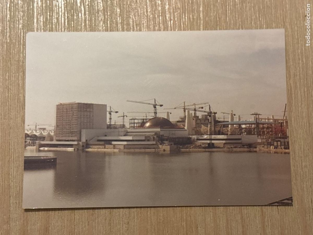 Postales: B2. (15) FOTOGRAF&Iacute;A ORIGINAL EXPO 92 SEVILLA CONSTRUCCI&Oacute;N