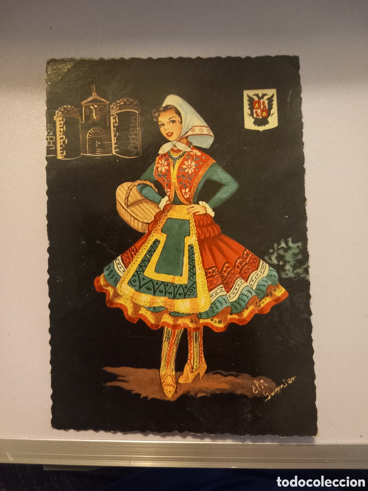 Postales: Lote de 4 postalea de trajes tipicos antiguas - Foto 6