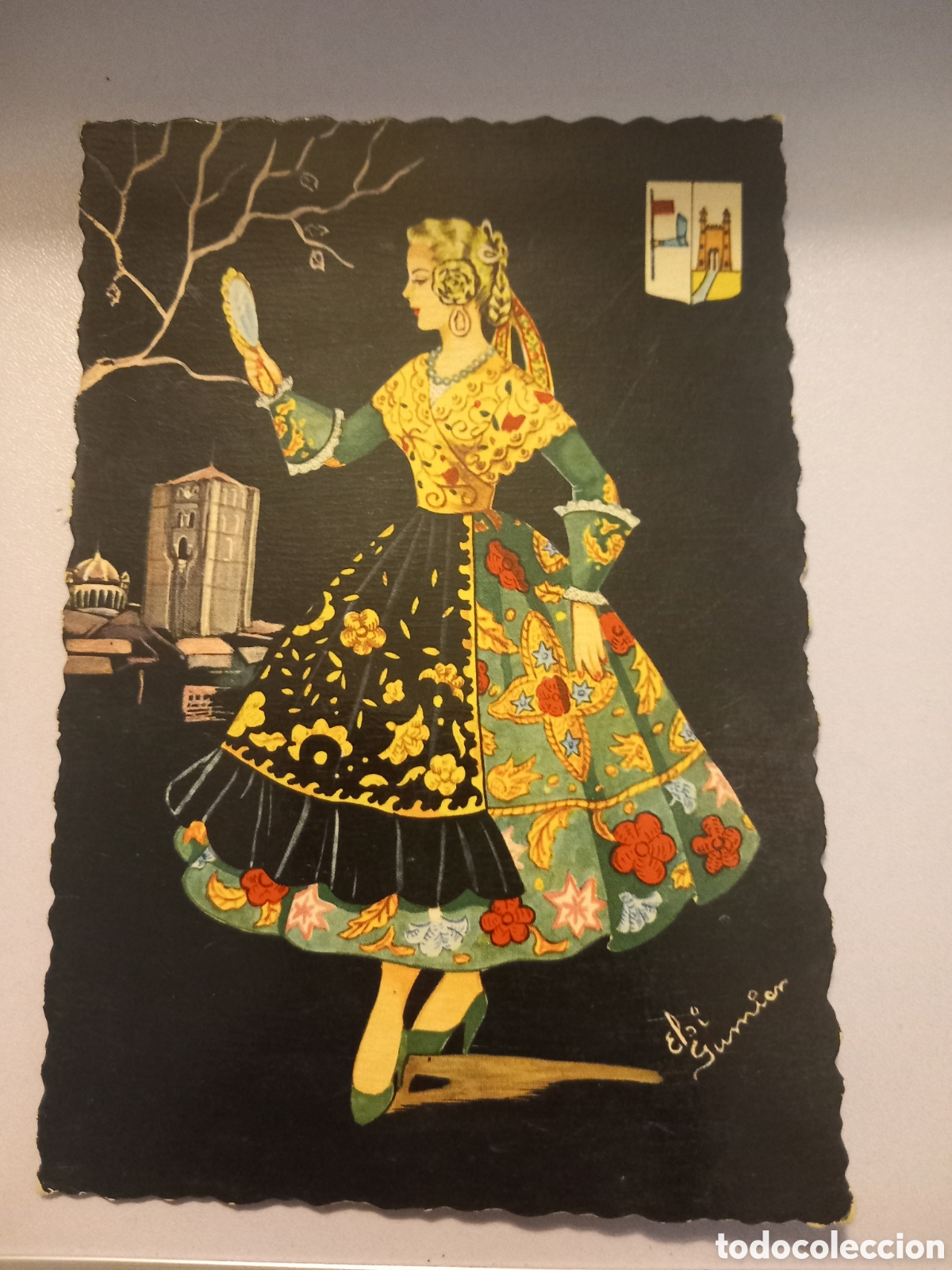 Postales: Lote de 4 postalea de trajes tipicos antiguas - Foto 8