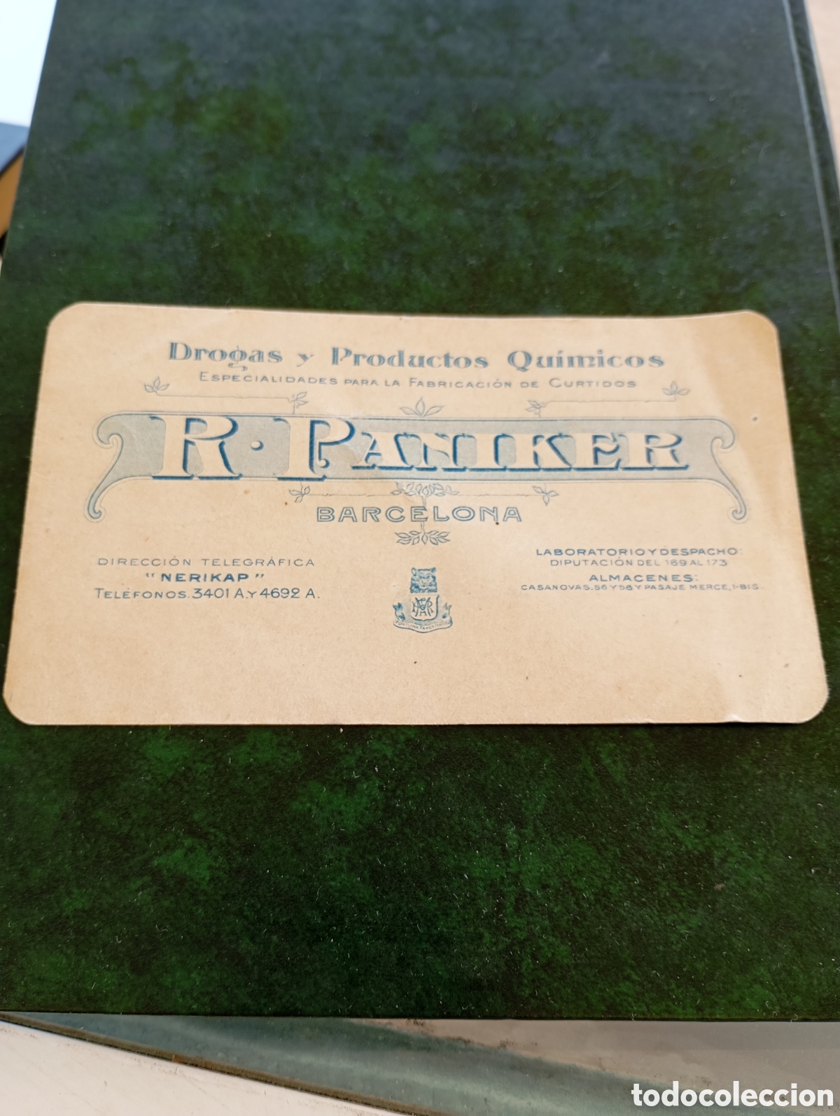 Postales: R. PANIKER. Tarjeta publicitaria princ. sigloXX. Padre filos. R.Pannikar y S. Paniker