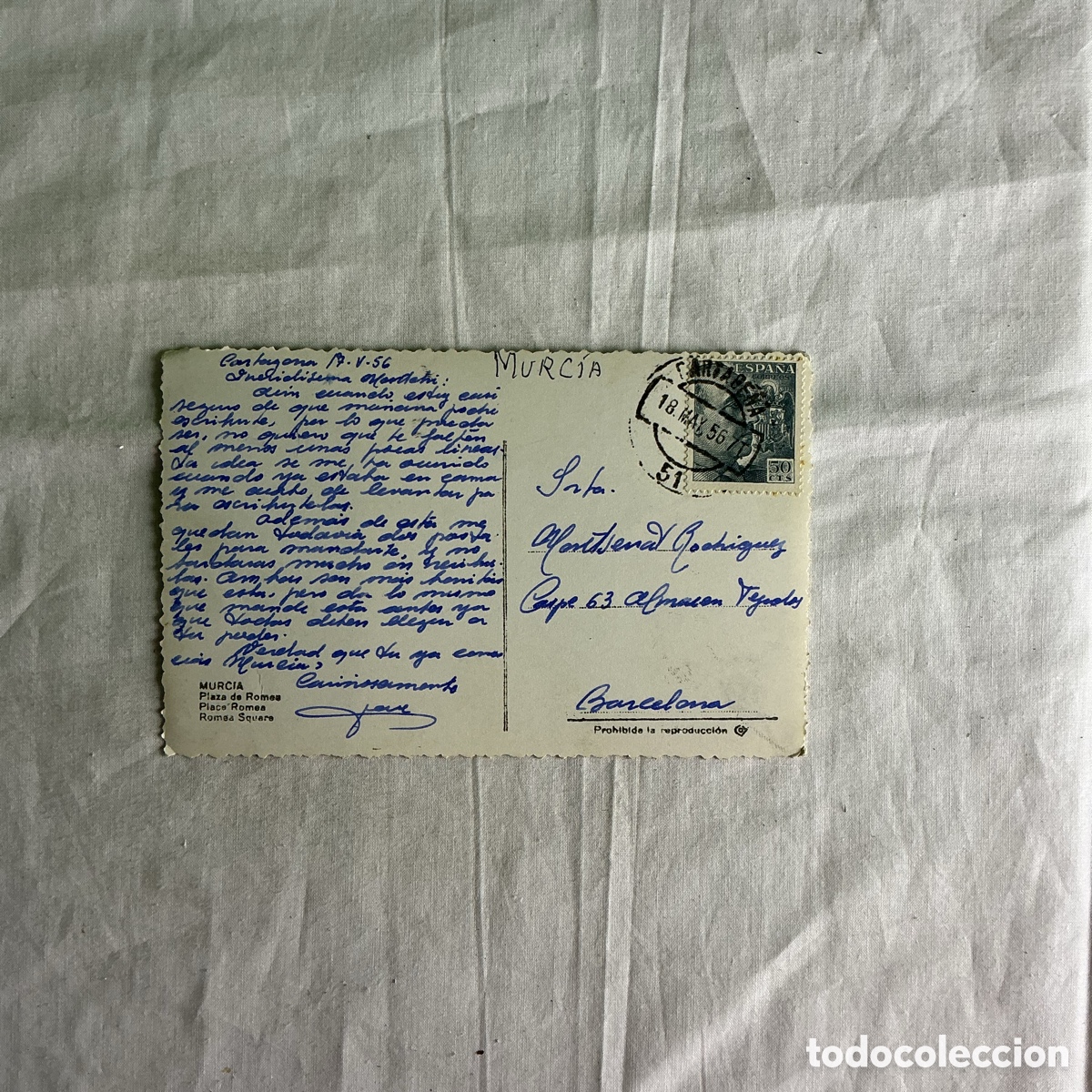 Postales: Murcia &ndash; Teatro Romea &ndash; Postal Antigua - Foto 2