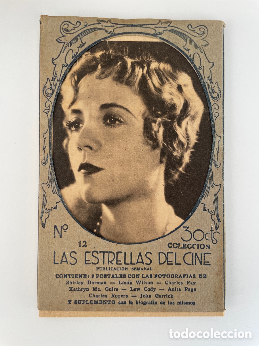Postales: Las estrellas del cine. N&uacute;mero 12. Tarjetas postales.