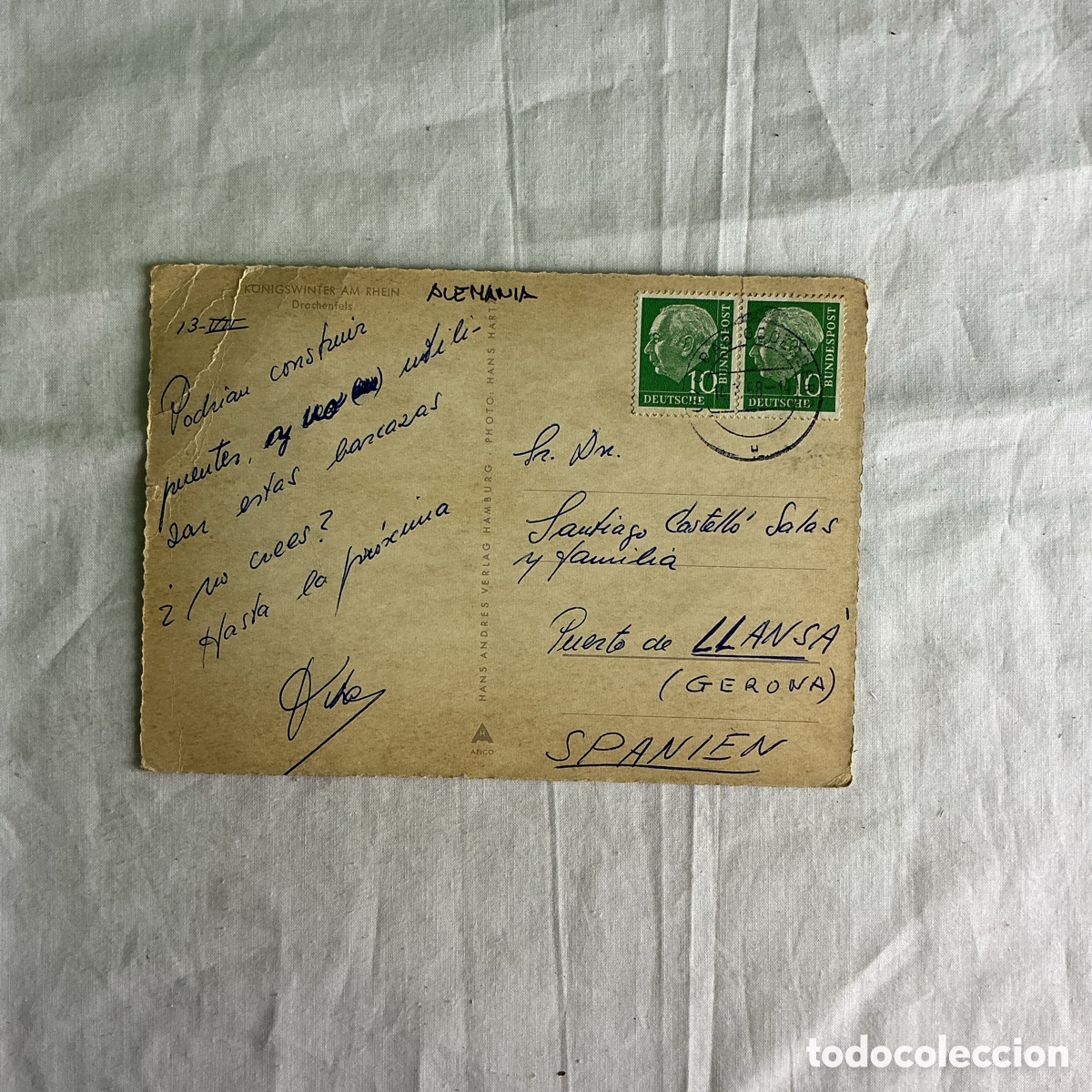 Postales: K&ouml;nigswinter &ndash; Drachenfels &ndash; Postal Antigua - Foto 2