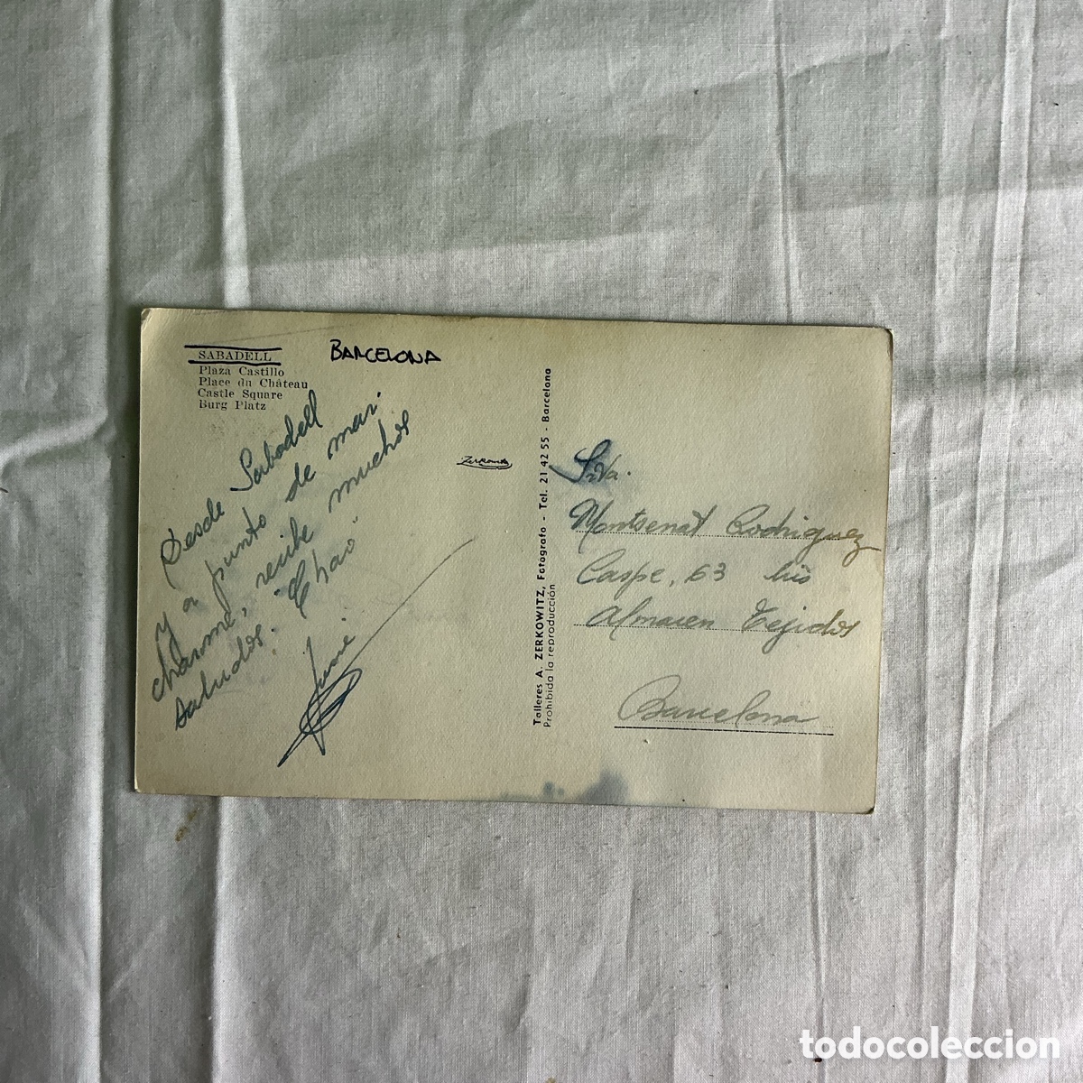 Postales: Sabadell &ndash; Plaza Castillo &ndash; Postal Antigua - Foto 2