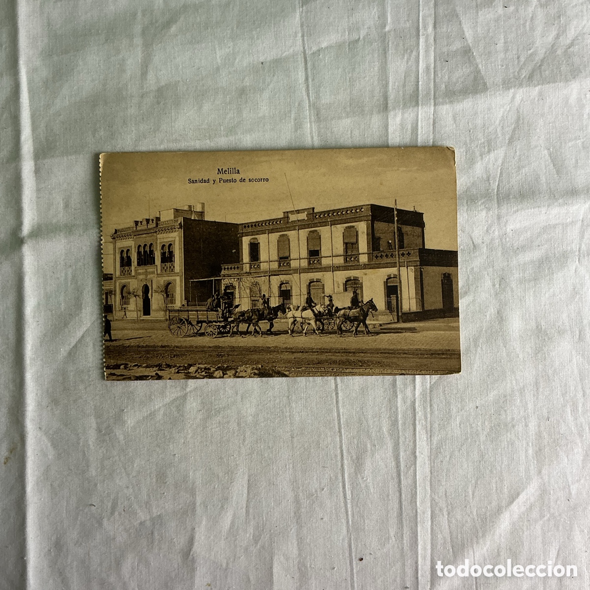 Postales: Postal antigua Melilla &ndash; Sanidad y Puesto de Socorro