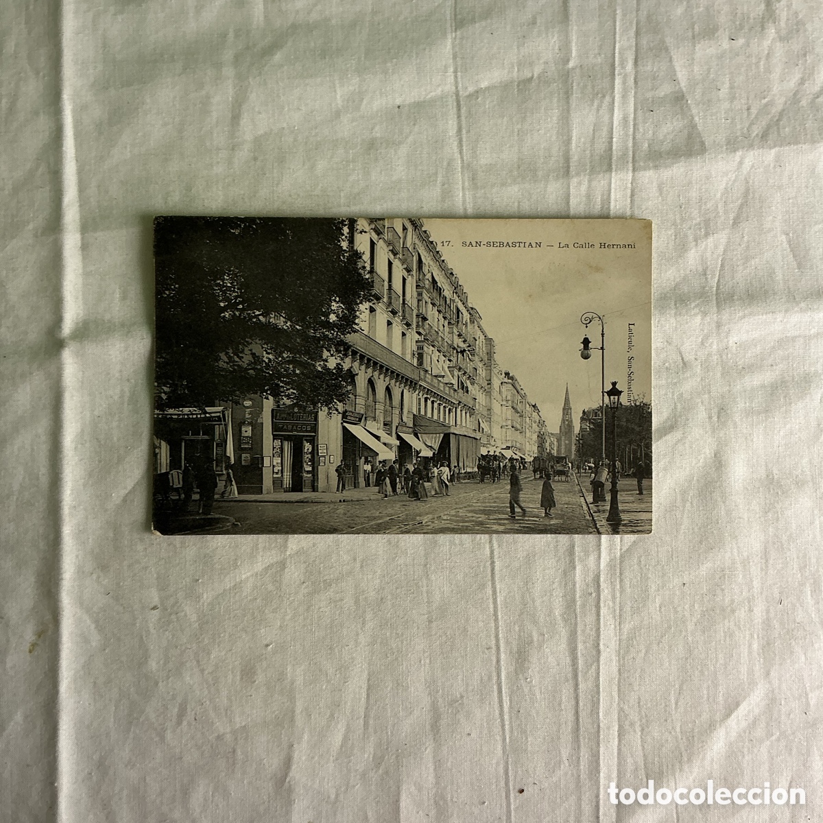 Postales: Postal antigua San Sebasti&aacute;n &ndash; Calle Hernani &ndash; Hauser y Menet &ndash; principios siglo XX