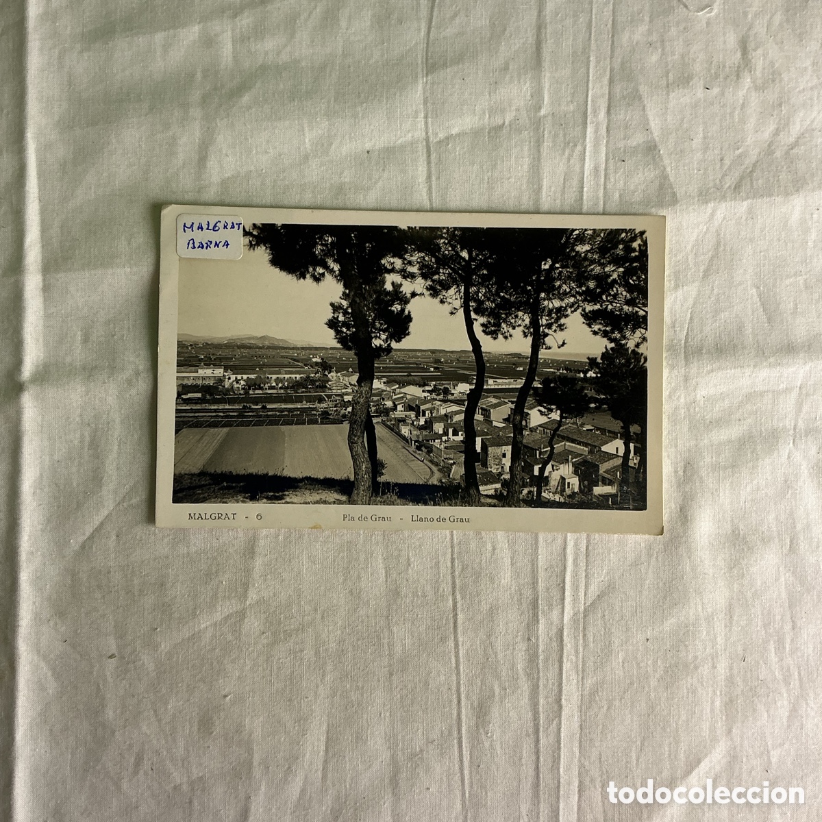 Postales: Postal antigua Malgrat de Mar &ndash; Pla de Grau / Llano de Grau &ndash; circulada 1944