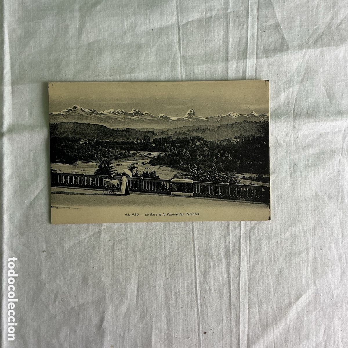 Postales: Postal antigua Pau &ndash; Le Gave et la Cha&icirc;ne des Pyr&eacute;n&eacute;es &ndash; Francia &ndash; principios siglo XX