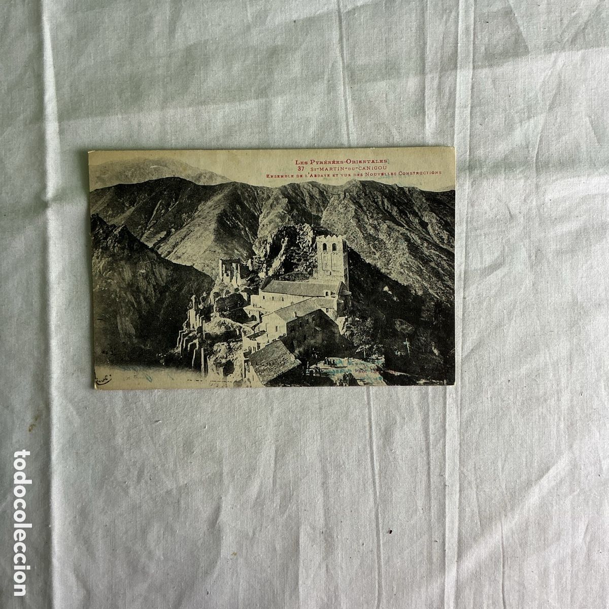 Postales: Postal antigua Pirineos Orientales &ndash; Saint-Martin-du-Canigou &ndash; Circulada a Barcelona