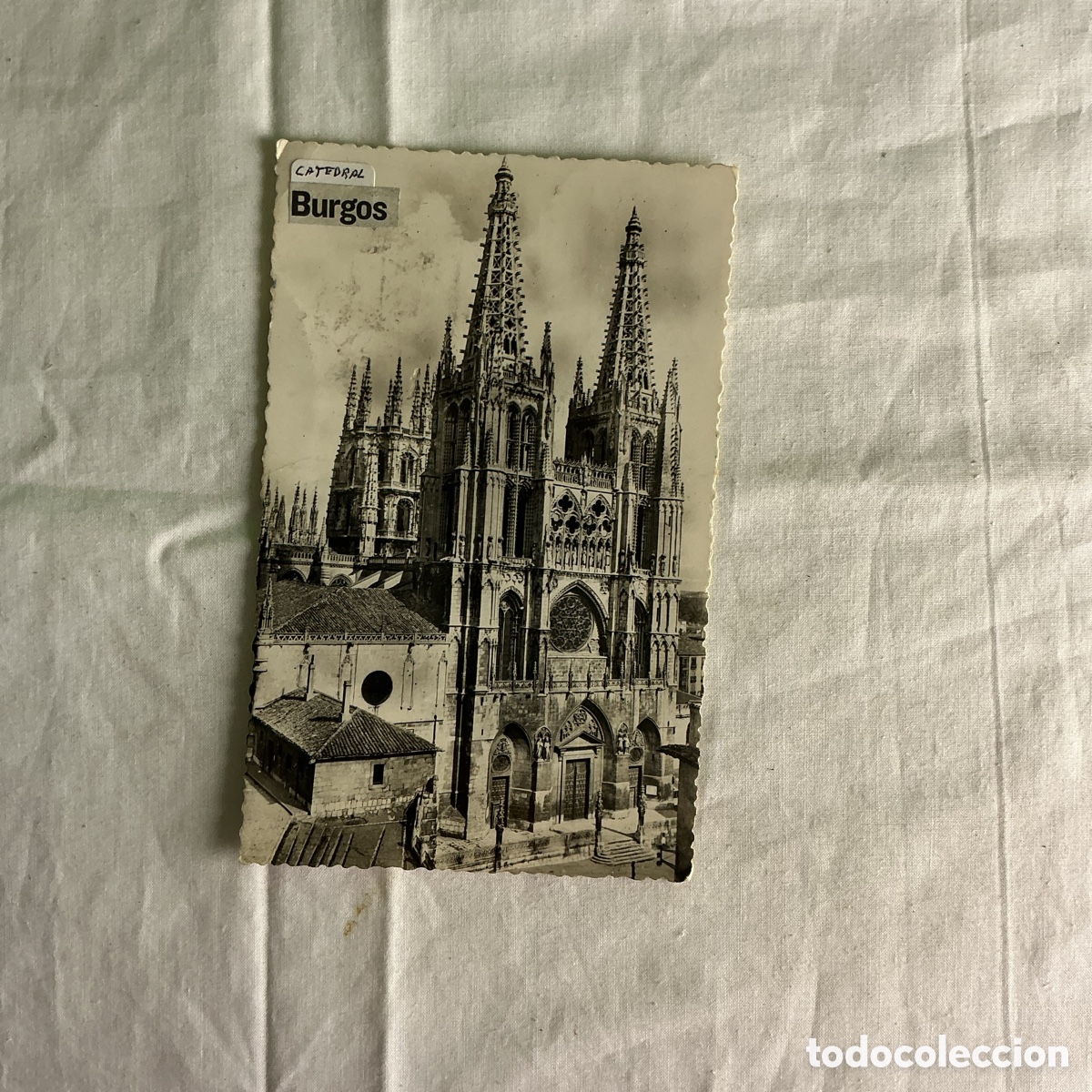 Postales: Postal antigua Burgos &ndash; Catedral de Santa Mar&iacute;a &ndash; Circulada 1956 &ndash; Sello Franco 50 cts
