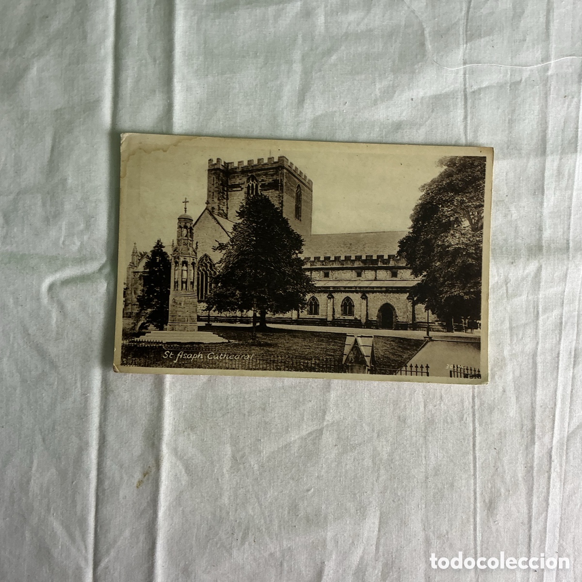 Postales: Postal antigua St Asaph Cathedral Gales &ndash; Circulada 1951 &ndash; Sello Rey Jorge VI 2d