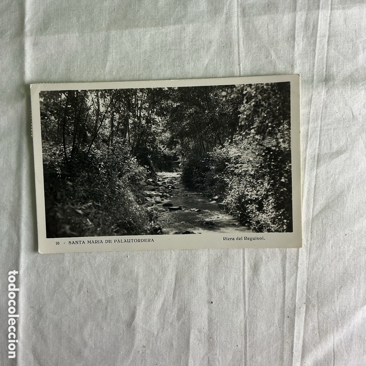 Postales: Antigua postal Santa Mar&iacute;a de Palautordera &ndash; Riera del Reguissol &ndash; Barcelona &ndash; Sello Franco