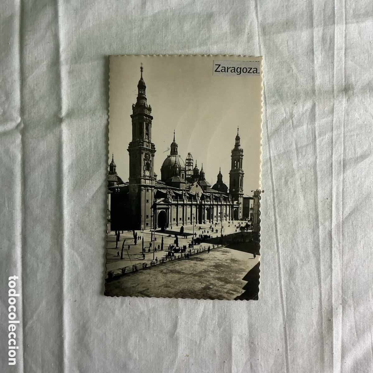 Postales: Postal antigua Zaragoza &ndash; Bas&iacute;lica del Pilar &ndash; Circulada 1961